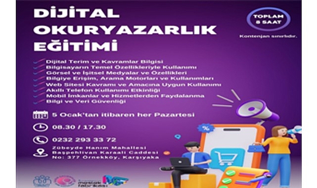 İzmir Büyükşehir Belediyesi, kadınlar için dijital okuryazarlık eğitimi düzenliyor. Meslek