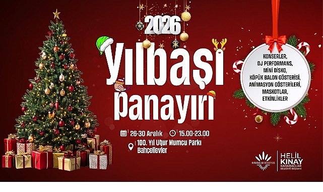 Karabağlar Belediyesi, 2026 yılını karşılamaya hazırlanırken ilçeyi beş gün boyunca