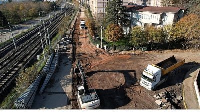 Kocaeli Büyükşehir Belediyesi, Körfez ilçesi Mimar Sinan Mahallesi’nde altyapı çalışmalarının