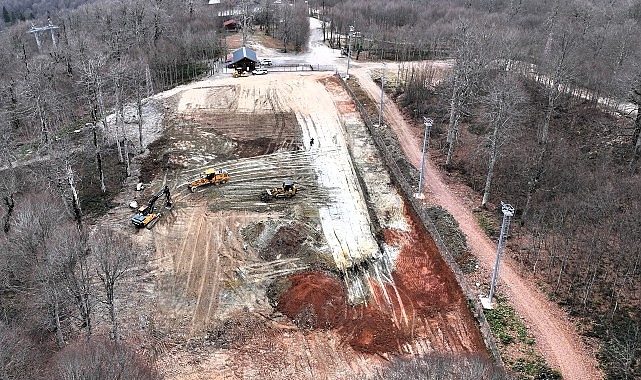 Kocaeli Büyükşehir Belediyesi, kış hazırlıkları kapsamında Kuzuyayla Kızak Pisti’ni modern