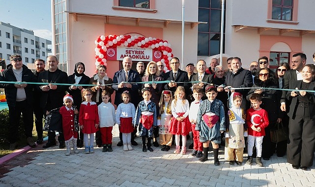 Menemen Belediyesi eğitim yatırımlarına bir yenisini daha ekledi. Seyrek Anaokulu,