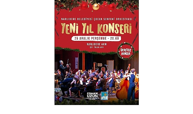 Narlıdere Belediyesi, 2026 yılını iki ayrı etkinlikle karşılayacak. 24 Aralık’ta