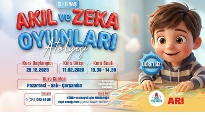 Nevşehir Belediyesi tarafından 05 - 06 yaş çocuklarına yönelik Akıl