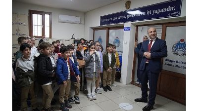 Aliağa Belediyesi Zabıta Müdürlüğü, Petro-Kimya İlkokulu 2-E sınıfı öğrencilerini misafir