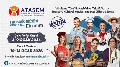 Antalya Büyükşehir Belediyesi’ne bağlı Atatürk Sanat ve Meslek Eğitimi Kurslarının