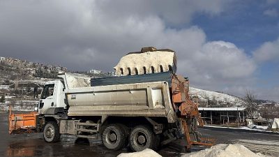 Çankaya Belediyesi, yeni yılın ilk gününde etkisini gösteren kar yağışı