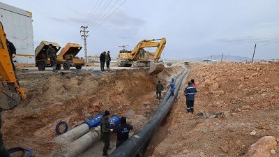 Karaman Belediyesi, çevre yolu yapım çalışmaları nedeniyle içme suyu hattında