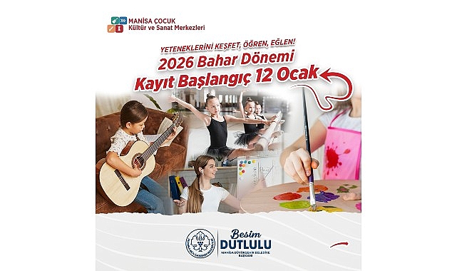 Manisa Büyükşehir Belediyesi’ne bağlı Çocuk Kültür ve Sanat Merkezleri’nde (ÇKSM)