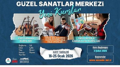 Nevşehir Belediyesi Güzel Sanatlar Merkezi’nde, çocuk ve gençler için yeni