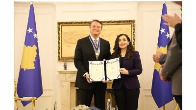 Kosova’nın en saygın ödülü olan “Cumhurbaşkanlığı Onur Nişanı”na Türk spor yöneticisi