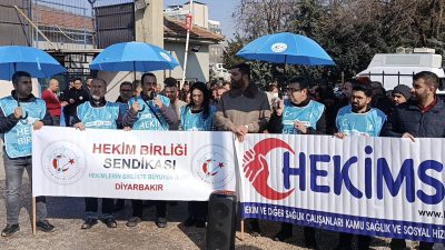 Hekim Birliği Sendikası olarak Diyarbakır Şubemizle Dağkapı Devlet Hastanesi önünde