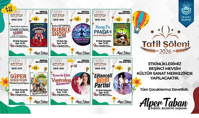 İnegöl Belediyesi, 2026 yılı ara tatilinde çocukların hem eğlenip hem