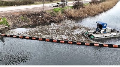 Kocaeli Büyükşehir Belediyesi, derelerden denize ulaşan atıkları kaynağında önleyen bariyer