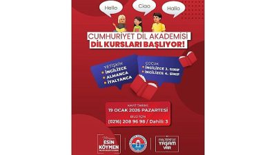 Maltepe Belediyesi’ne bağlı Cumhuriyet Dil Akademisi’nde yeni dönem yabancı dil