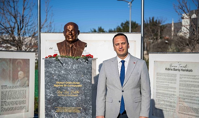 Bornova Belediye Başkanı Ömer Eşki, KKTC’nin Kurucu Cumhurbaşkanı Rauf Denktaş’ı