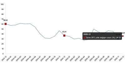 Tarım ürünleri üretici fiyat endeksi (Tarım-ÜFE) yıllık %36,01 arttı, aylık