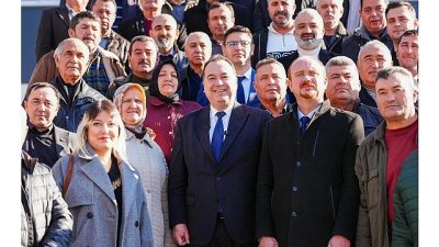 Manisa Büyükşehir Belediye Başkanı Besim Dutlulu, ilçe ziyaretleri kapsamında Saruhanlı’da