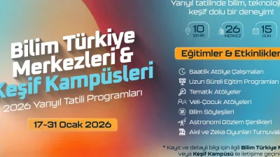 Bilim ve teknolojiye ilgi duyan çocuklar ile gençler, 2026 yarıyıl