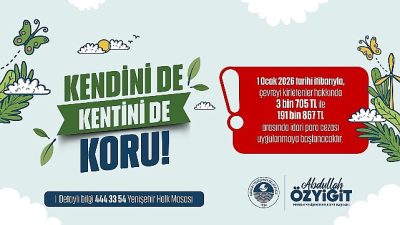 Mersin Yenişehir Belediyesi, çevre kirliliğiyle mücadele kapsamında “Kendini de Kentini