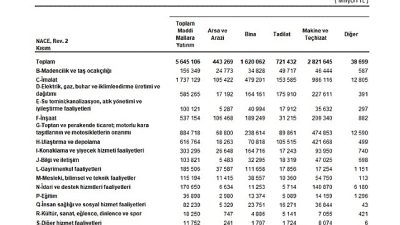 Yıllık Sanayi ve Hizmet İstatistikleri Yatırım Harcamaları çalışması, 2009-2024 yıllarını