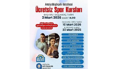 Antalya Büyükşehir Belediyesi'nin ücretsiz spor imkânı sunduğu Antalya Spor ve