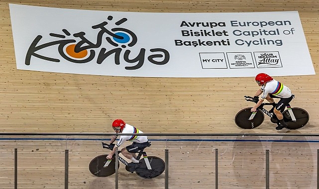 Konya Olimpik Velodromu’nda düzenlenen 2026 UEC Avrupa Pist Bisikleti Şampiyonası’nın