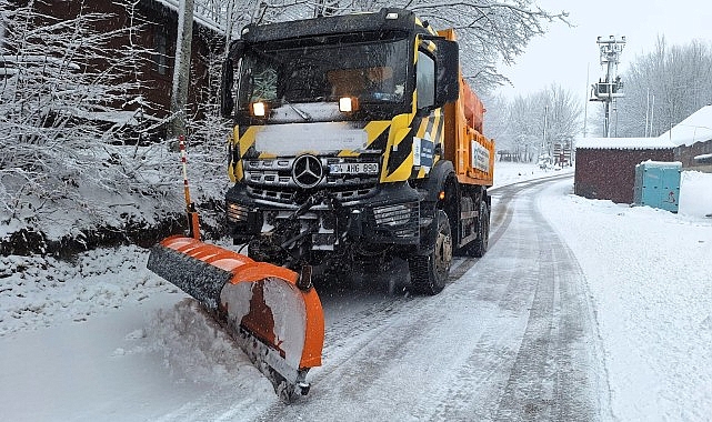 Kocaeli Büyükşehir Belediyesi, yüksek kesimlerde etkili olan soğuk ve kar
