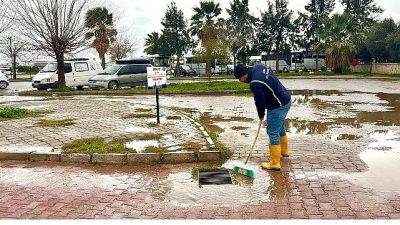 Meteoroloji Genel Müdürlüğü’nün kuvvetli yağış uyarılarının ardından Didim Belediyesi, ilçede