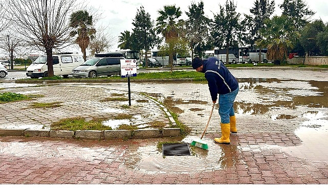 Meteoroloji Genel Müdürlüğü’nün kuvvetli yağış uyarılarının ardından Didim Belediyesi, ilçede