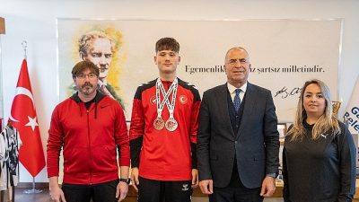 Gaziemir Belediyesi Spor Kulübü Taekwondo Takımı sporcusu Mustafa Bilgehan Kunter,