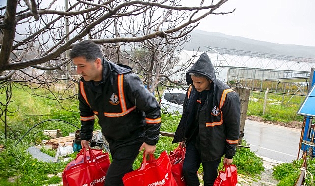 Güzelbahçe Belediyesi, Ramazan öncesi 12 Mahalle’de ihtiyaç sahibi 350 aileye