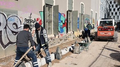 Konak Belediyesi Fen İşleri Müdürlüğü ekipleri, İZSU ve Gediz Elektrik’in