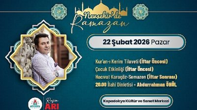 Nevşehir Belediyesi tarafından gerçekleştirilen Ramazan etkinlikleri kapsamında Tasavvuf ve İlahi