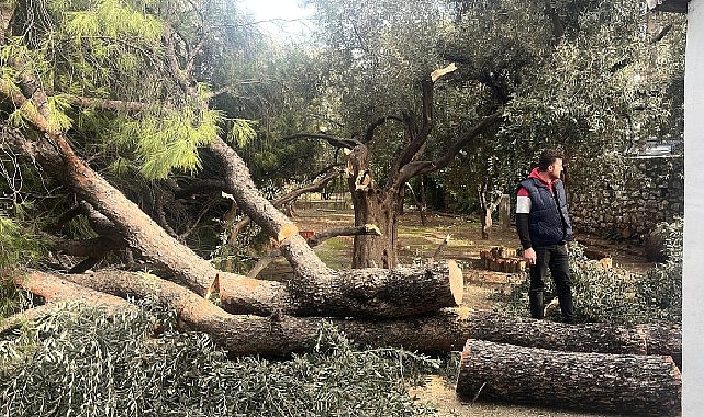 İlçemizde etkisini gösteren şiddetli fırtınanın ardından ortaya çıkan olumsuz durumlara