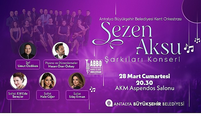 Antalya Büyükşehir Belediyesi Bando ve Kent Orkestrası, müzikseverleri unutulmaz bir