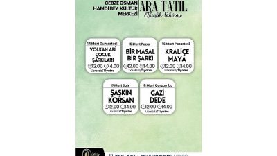 Kocaeli Büyükşehir Belediyesi’nin öğrenciler için ara tatilde organize edeceği birbirinden