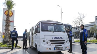İzmir Büyükşehir Belediyesi zabıta ekipleri, Ramazan Bayramı öncesinde toplu taşıma