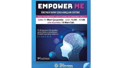 Buca Belediyesi, gençlerin dijital dünyadaki yetkinliklerini artırmak amacıyla ücretsiz yapay