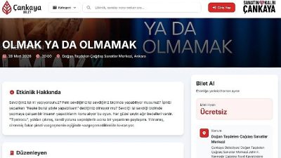 Ankara’da kültür ve sanat etkinliklerine ev sahipliği yapan Çankaya Belediyesi’nin,