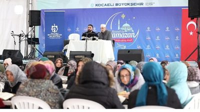 Kocaeli Büyükşehir Belediyesi tarafından Gebze Kent Meydanı’nda kurulan Ramazan Çadırı’nda