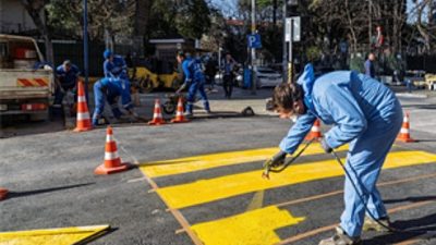 İzmir Büyükşehir Belediyesi, Vasıf Çınar Bulvarı’nda yayaların güvenliğini artırmak için