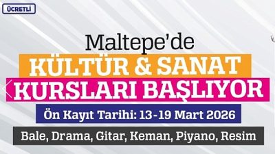 Maltepe Belediyesi, yeni kültür ve sanat sezonu kapsamında düzenleyeceği kurslar