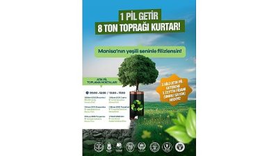 Manisa Büyükşehir Belediyesi, çevre bilincini artırmak ve atık pillerin doğaya