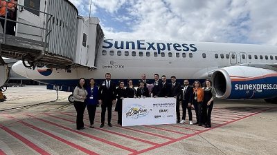 TAV Havalimanları tarafından işletilen Milas-Bodrum Havalimanı, Almanya Frankfurt’dan gerçekleştirilen uçuşla