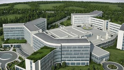 Trabzon’da inşası devam eden 900 yataklı Trabzon Şehir Hastanesi’nin soğutma