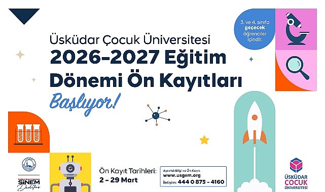 Üsküdar Belediyesi bünyesinde faaliyet gösteren Üsküdar Çocuk Üniversitesi, 2026–2027 eğitim
