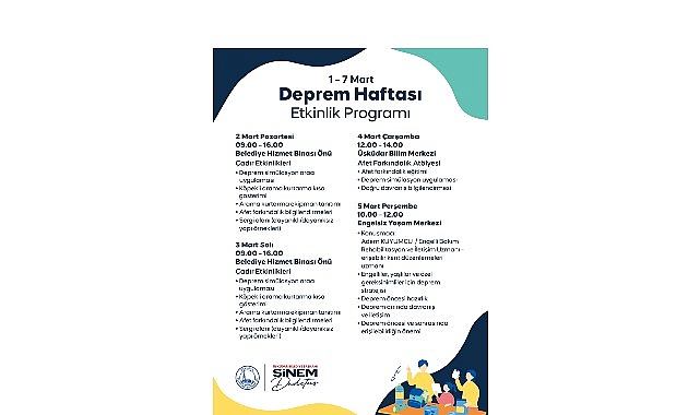 Üsküdar Belediyesi, 1–7 Mart Deprem Haftası kapsamında afetlere karşı toplumsal