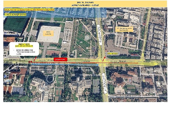 Antalya Büyükşehir Belediyesi 6. Etap asfalt çalışmasını Sakıp Sabancı Bulvarı