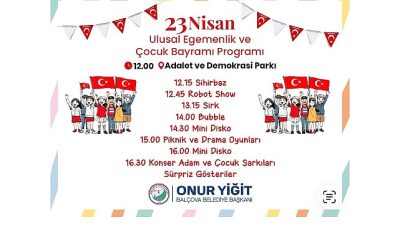 Balçova Belediyesi’nin 23 Nisan Ulusal Egemenlik ve Çocuk Bayramı için