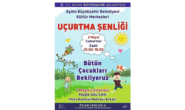 Çerçioğlu, her yıl olduğu gibi bu yıl da çocukları Uçurtma Şenliği ile